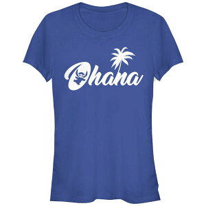 �f�B�Y�j�[ ���f�B�[�X �g�b�v�X T�V���c �O���t�B�b�N Disney's Lilo & Stitch Ohana Stitch Juniors' Graphic Tee Royal