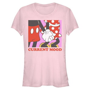 �f�B�Y�j�[ ���f�B�[�X �g�b�v�X T�V���c �O���t�B�b�N Disney's Mickey Mouse And Minnie Current Mood Juniors' Graphic Tee Light Pink �s���N