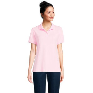 �����Y�G���h ���f�B�[�X �g�b�v�X T�V���c �|���V���c Women's Lands' End School Uniform Classic Short Sleeve Interlock Polo Top Ice Pink �s���N