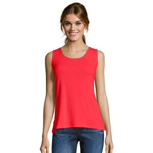 �w�C���Y ���f�B�[�X �g�b�v�X T�V���c ���u �~�j Women's Hanes Mini-Ribbed Tank Top Red Spark ���b�h