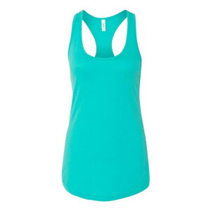 �t���\ ���f�B�[�X �g�b�v�X T�V���c Floso Next Level Women ´ s Ideal Racerback Tank Tahiti Blue �u���[