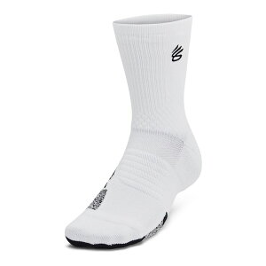 �A���_�[�A�[�}�[ �����Y �A���_�[�E�F�A �C�� Men's Under Armour Curry ArmourDry Playmaker Mid-Crew Socks White Black �z���C�g