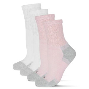 �����C ���f�B�[�X �A���_�[�E�F�A �C�� MeMoi Diabetic Half Cushion Quarter Sock 2 Pack Pink White �z���C�g