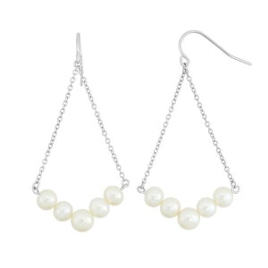 �A���u�����f�b�h ���f�B�[�X �A�N�Z�T���[ �s�A�X�E�C�������O Unbranded Freshwater Cultured Pearl Sterling Silver Chandelier Earrings White �z���C�g