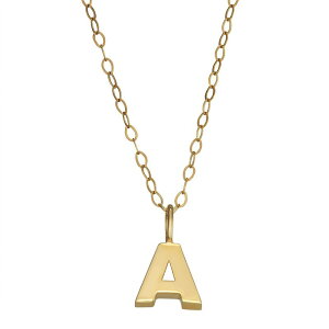 Aufbh fB[X ANZT[ lbNXE`[J[Ey_ggbv Unbranded 10K Gold Initial Pendant on 14K Gold Filled Chain A S[h