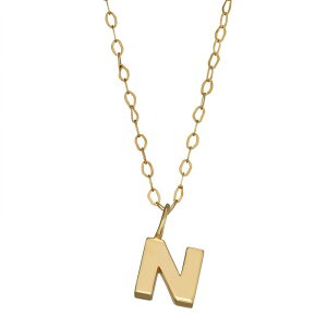 Aufbh fB[X ANZT[ lbNXE`[J[Ey_ggbv Unbranded 10K Gold Initial Pendant on 14K Gold Filled Chain S[h