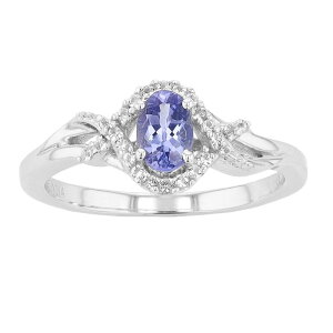 �A���u�����f�b�h ���f�B�[�X �A�N�Z�T���[ �����O Unbranded Sterling Silver Genuine Tanzanite & White Topaz Ring Sterling Silver �V���o�[