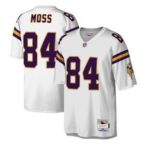 �~�b�`�F��&�l�X �����Y �g�b�v�X T�V���c �W���[�W�[ Men's Mitchell & Ness Randy Moss White Minnesota Vikings Legacy Replica Jersey Mvk White �z���C�g