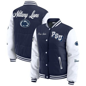 �E�F�A �o�C �G���� �A���h���[�Y ���f�B�[�X �A�E�^�[ �W���P�b�g�E�u���]�� Women's WEAR by Erin Andrews Navy Penn State Nittany Lions Varsity Puffer Jacket Pst Navy �l�C�r�[