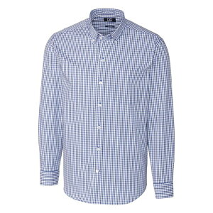 �J�b�^�[�A���h�o�b�N �����Y �g�b�v�X T�V���c �M���K���`�F�b�N �M���K�� Cutter & Buck Easy Care Stretch Ginghamens Long Sleeve Dresshirtour Blue �u���[