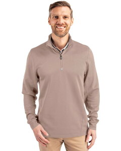 �J�b�^�[�A���h�o�b�N �����Y �A�E�^�[ �W���P�b�g�E�u���]�� �n�[�t�W�b�v Cutter & Buck Traverse Stretch Quarter Zip Mens Pullover Mushroom