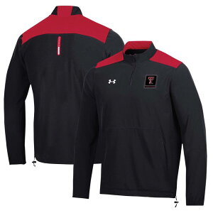 �A���_�[�A�[�}�[ �����Y �A�E�^�[ �W���P�b�g�E�u���]�� Men's Under Armour Black Texas Tech Red Raiders 2023 Motivate Half-Zip Top Txt Black �u���b�N