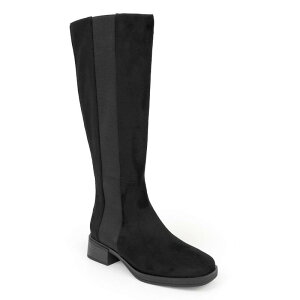 �G�A���\�[���Y ���f�B�[�X �V���[�Y �u�[�c�E���C���u�[�c Aerosoles Daria Women's Knee-High Equestrian Boots Black Faux Suede �u���b�N