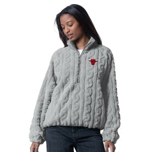 �W�[�X���[ �t�H�[�n�[ �o�C �J�[�� �o���N�X ���f�B�[�X �g�b�v�X T�V���c Women's G-III 4Her by Carl Banks Gray Chicago Bulls Champ Half-Zipullover Bul Grey �O���[