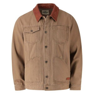 �\���O�b�h �����Y �A�E�^�[ �W���P�b�g�E�u���]�� Thorogood Men'stone Wash Canvas Trucker Jacket Otter �X�g�[��