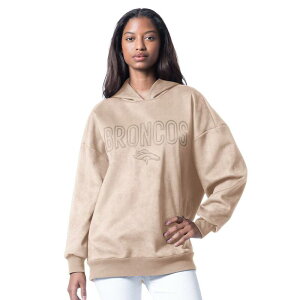 �W�[�X���[ �t�H�[�n�[ �o�C �J�[�� �o���N�X ���f�B�[�X �g�b�v�X T�V���c �p�[�J�[ Women's G-III 4Her by Carl Banks Cream Denver Broncos Best Hitter Oversized Tunic Pullover Hoodie Den Beige �x�[�W��