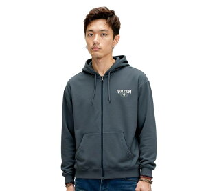 �{���R�� �����Y �g�b�v�X T�V���c �X�E�F�b�g �O���t�B�b�N Men's Volcom Brute Zipper-Front Graphic Sweatshirt Slate �X���[�g