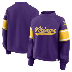 �t�@�i�e�B�N�X ���f�B�[�X �g�b�v�X T�V���c ���b�N�l�b�N Women's Fanatics Purple Minnesota Vikings Oversized Hometown Tossweep Mock Neck Pullover Mvk Purple �p�[�v��