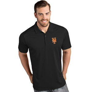 �A���e�B�O�A �����Y �g�b�v�X T�V���c �|���V���c Mens MLB New York Mets Antigua Men's Tribute Polo Met Black �u���b�N