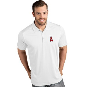 �A���e�B�O�A �����Y �g�b�v�X T�V���c �|���V���c Men's Antigua Los Angeles Angels of Anaheim Tribute Polo Ang White �z���C�g