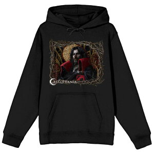 �A�j���L�����N�^�[ �����Y �g�b�v�X T�V���c ���S �p�[�J�[ Licensed Character Men's Castlevania Logo Hoodie Black �u���b�N