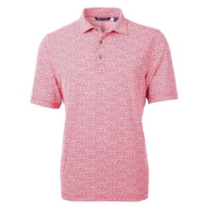 �J�b�^�[�A���h�o�b�N �����Y �g�b�v�X T�V���c �|���V���c �v�����g Cutter & Buck Virtueco Pique Botanical Print Recycled Mens Polo Red ���b�h
