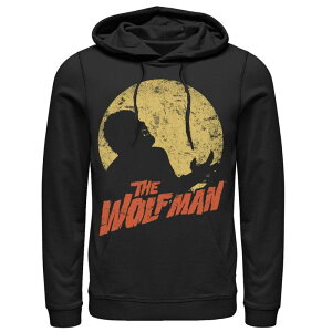 �A�j���L�����N�^�[ �����Y �g�b�v�X T�V���c �p�[�J�[ Licensed Character Men's Universal Monsters The Wolfman Moonlit Silhouette Hoodie Black �u���b�N