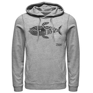�A�j���L�����N�^�[ �����Y �g�b�v�X T�V���c ���S �p�[�J�[ �O���t�B�b�N Licensed Character Men's Nintendo Legend Of Zelda Links Awakening Whale Glyph Portrait Logo Graphic Hoodie Athletic Heather �w�U�[