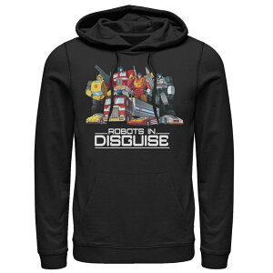 �A�j���L�����N�^�[ �����Y �g�b�v�X T�V���c �p�[�J�[ Licensed Character Men's Transformers Group Shots Robots In Disguise Hoodie Black �u���b�N