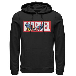 �A�j���L�����N�^�[ �����Y �g�b�v�X T�V���c ���S �p�[�J�[ LICENSED CHARACTER Men's Marvel X-Men Wolverine Logo Fill Hoodie Black �u���b�N