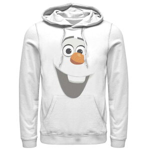 �f�B�Y�j�[ �����Y �g�b�v�X T�V���c �p�[�J�[ Disney's Frozen Olaf Men's Big Face Hoodie White �z���C�g