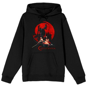 �A�j���L�����N�^�[ �����Y �g�b�v�X T�V���c �p�[�J�[ Licensed Character Men's Castlevania Red Moon Hoodie Black �u���b�N