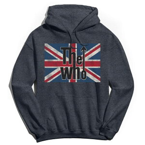 �A�j���L�����N�^�[ �����Y �g�b�v�X T�V���c �p�[�J�[ Licensed Character Men's The Who Union Jack Distress Hoodie Dark Heather Grey �O���[