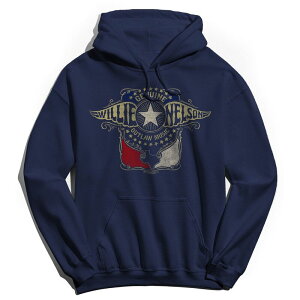�A�j���L�����N�^�[ �����Y �g�b�v�X T�V���c �p�[�J�[ Licensed Character Men's Willie Nelson Outlawings Hoodie Navy �l�C�r�[
