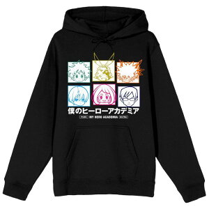 �A�j���L�����N�^�[ �����Y �g�b�v�X T�V���c �p�[�J�[ Licensed Character Men's My Hero Academia Icon Hoodie Black �u���b�N