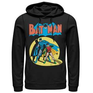�A�j���L�����N�^�[ �����Y �g�b�v�X T�V���c �p�[�J�[ Licensed Character Men's DComics Batmand Robin Classicartoon Cover Hoodie Black �u���b�N
