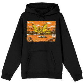 アニメキャラクター メンズ トップス Tシャツ パーカー Licensed Character Men's Godzilla Classic King of the Monsters Hoodie Black ブラック