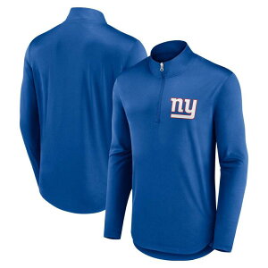 �t�@�i�e�B�N�X �����Y �g�b�v�X T�V���c Men's Fanatics Royal New York Giants Quarterback Quarter-Zip Top Gia Blue �u���[