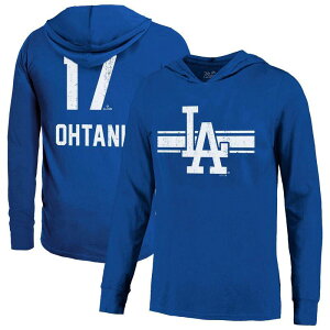 �}�W�F�X�e�B�b�N �����Y �g�b�v�X T�V���c �p�[�J�[ Men's Majestic Threadshohei Ohtani Royalos Angeles Dodgers Lightweight Name & Number Hoodie Lad Blue �u���[