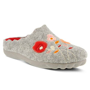 �t���N�T�X ���f�B�[�X �V���[�Y �T���_�� Flexus by Spring Step Wildflower Women's Mules Gray �O���[