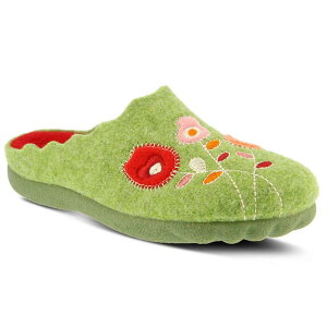 �t���N�T�X ���f�B�[�X �V���[�Y �T���_�� Flexus by Spring Step Wildflower Women's Mules Green �O���[��