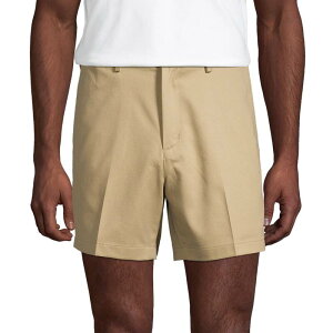 �����Y�G���h �����Y �{�g���X �n�[�t�p���c�E�V���[�c �V���[�g�p���c Men's Lands' End Comfort Waist 6-inch No-Iron Chino Shorts Khaki �J�[�L