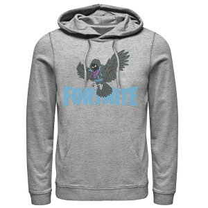 �A�j���L�����N�^�[ �����Y �g�b�v�X T�V���c ���S �p�[�J�[ Licensed Character Men's Fortnite Raven Logo Hoodie Athletic Heather �w�U�[