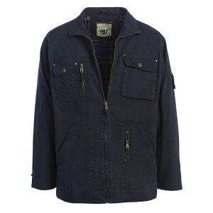 �W���x���e�B �����Y �A�E�^�[ �W���P�b�g�E�u���]�� �V���c �R�b�g�� Gioberti Men's 100% Cotton Casual Outerwear Twill Multi Pocket Cargo Shirt Jacket Navy �l�C�r�[