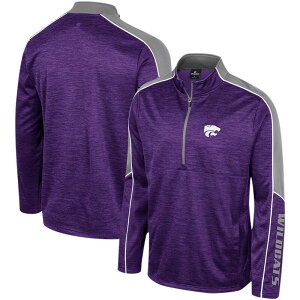 �R���V�A�� �����Y �A�E�^�[ �W���P�b�g�E�u���]�� Men's Colosseum Purple Kansastate Wildcats Marled Half-Zip Jacket Kst Purple �p�[�v��