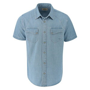 �\���O�b�h �����Y �g�b�v�X T�V���c Thorogood Men's Western Short Sleeve Shirt with Snaps Bleachedenim �f�j��