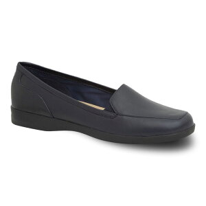 yz C[W[Xsbg fB[X Xb|E[t@[ V[Y Easy Spirit Devitt Women's Leather Flats Navy Leather