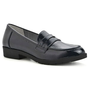 NtoCzCg}Ee fB[X V[Y Xb|E[t@[ Cliffs by White Mountain Galah Women's Loafers Navy Patent lCr[