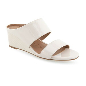 �G�A���\�[���Y ���f�B�[�X �V���[�Y �T���_�� �q�[�� Aerosoles Wheeler Women's Wedge Sandals Eggnog Patent Pu