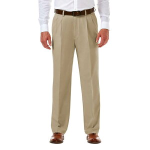 �n�K�[ �����Y �{�g���X �J�W���A���p���c �v���[�c Men's Haggar Cool 18 PRO Classic-Fit Wrinkle-Free Pleated Expandable Waist Pants Khaki �J�[�L